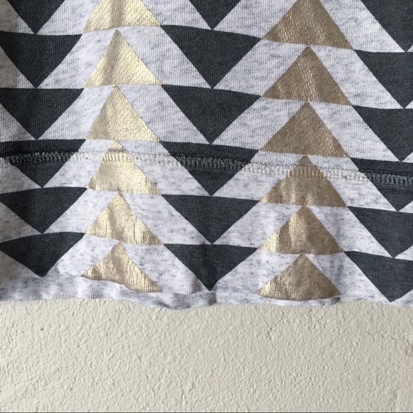 J CREW ||Vintage Sweatshirt In Metallic Triangles - Picture 6 of 8